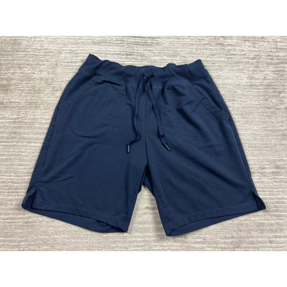 Athletic Works Shorts Womens M 8-10 Blue Knit Drawstring Active Lounge